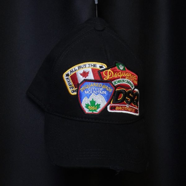 NXT4 Siyah Desenli Nakışlı Ayarlanabilir Günlük Spor Şapka Cap